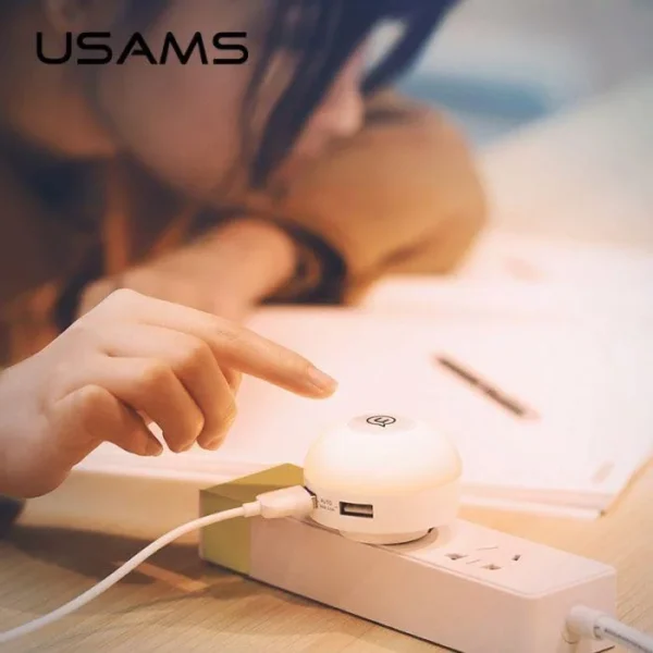 USAMS L1 Mini Nightlight with Dual USB Charger
