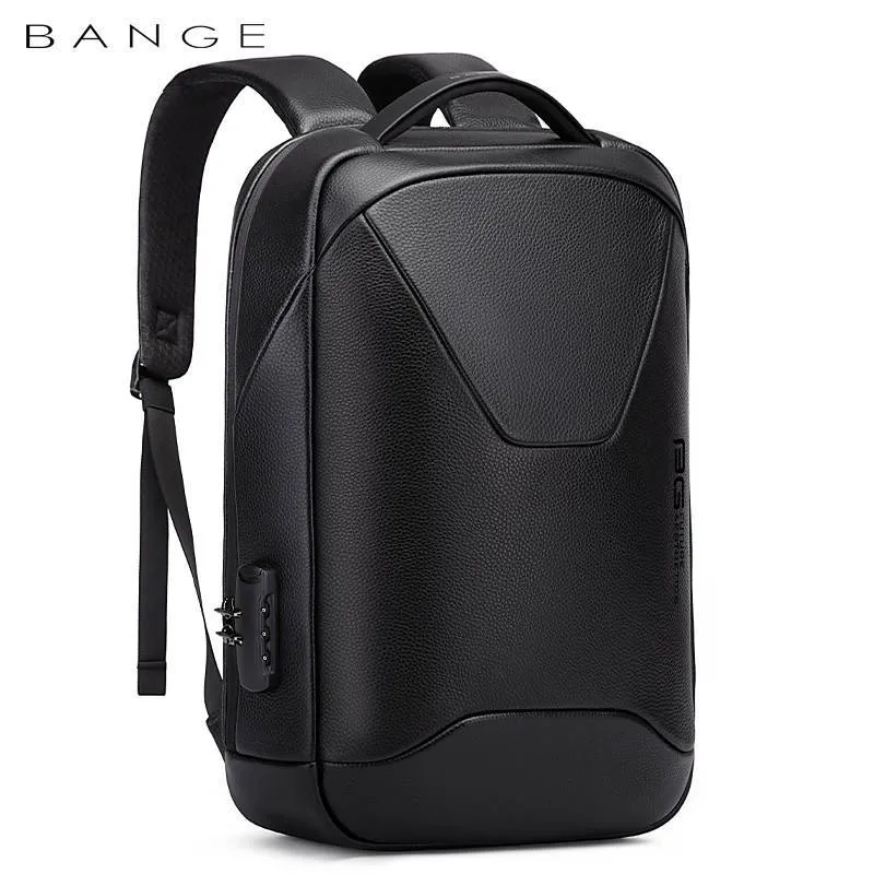 Bange 6621 LEATHER anti theft backpack