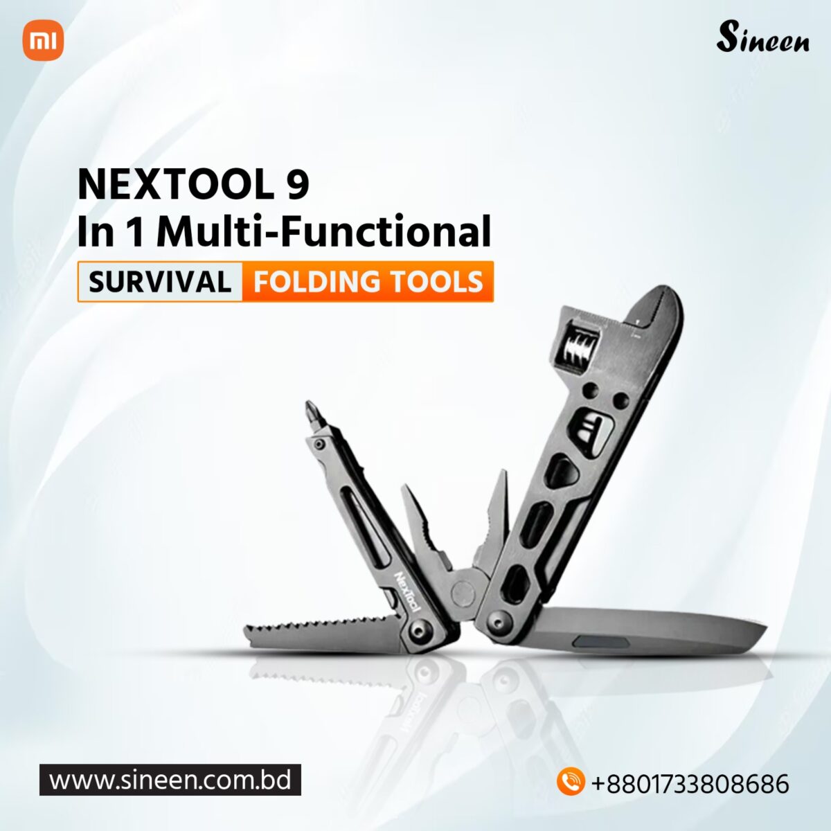 NexTool 9-In-1 Multi-Function Folding Tools Kit Multi-Purpose