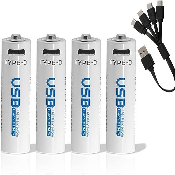 Aivr USB Rechargeable Batteries AA 2550mAh