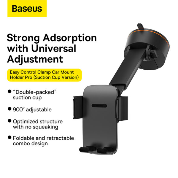 Baseus Car Mount Holder Pro Easy Control Clamp Suction Cup Version
