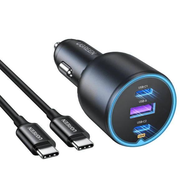 Ugreen Car Charger 130W USB-C 2 Fast Charging Adapter