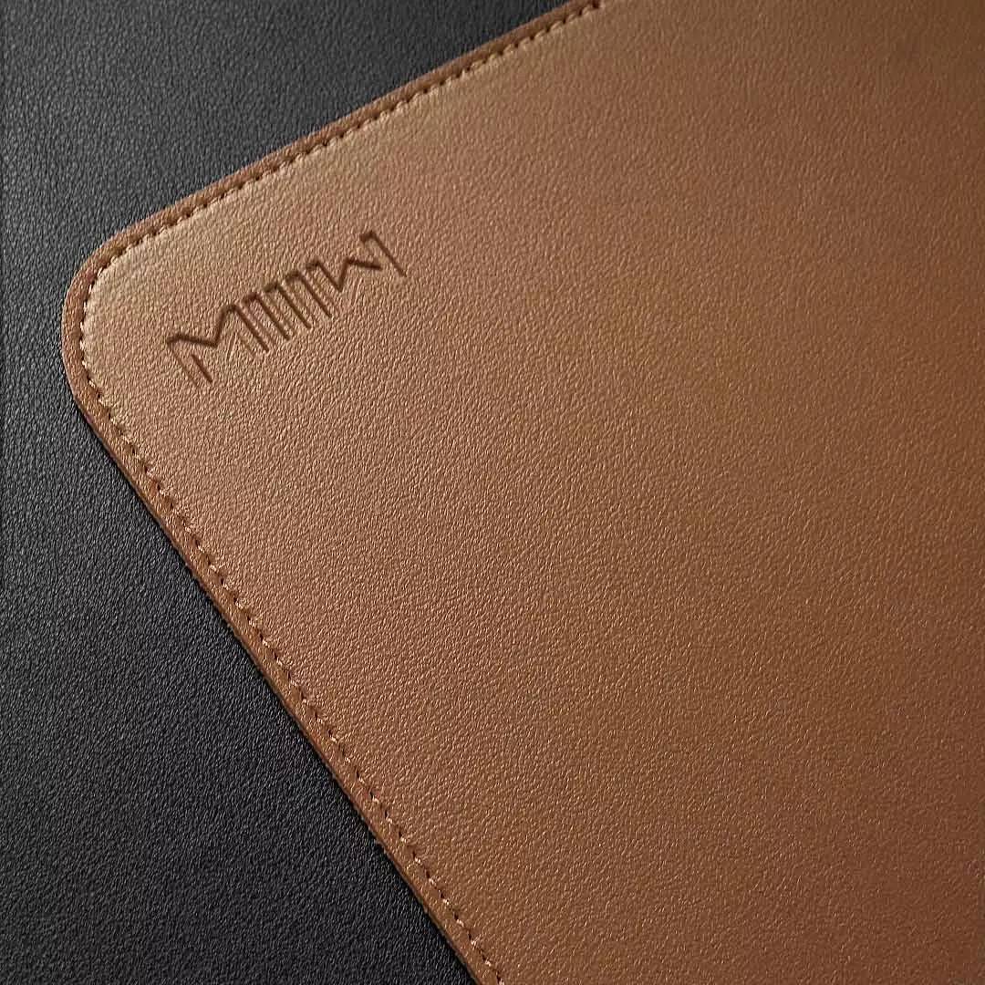 MIIIW Extra Large PVC leather cork mouse pad