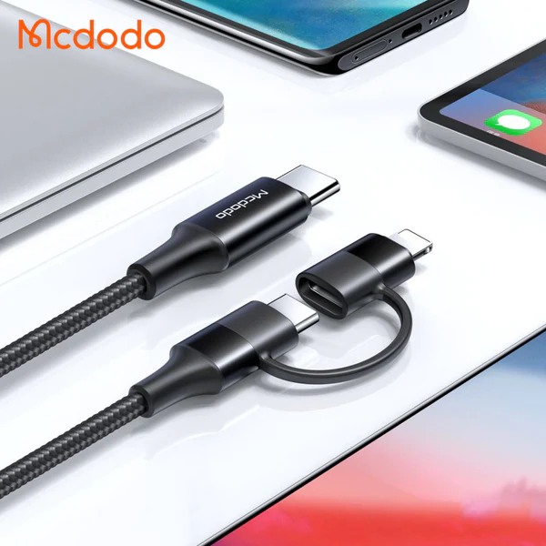 Mcdodo 2 In 1 60W Lightning Android Fast Charging Cable