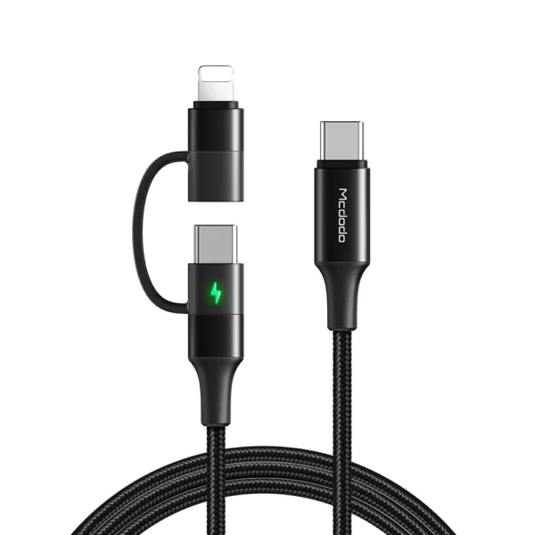 Mcdodo 2 In 1 60W Lightning Android Fast Charging Cable