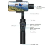 WIWU S5B 3-Axis Handheld Stabilized Gimbal Selfie Stick