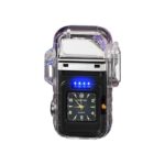 Transparent LED Arc Lighter with Flashlight & Clock