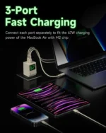 SHARGE Retro 67w USB C Power Display 3-Port Fast GaN Foldable Charger