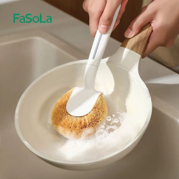 FASOLA Natural Coconut Fiber Pot Brushes