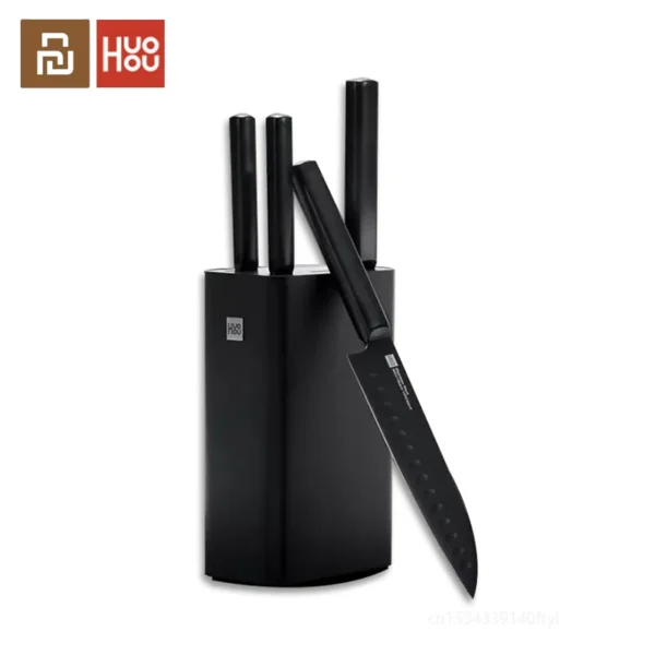 Huohou Cool Black Non-Stick Steel Knife 5-Piece Set