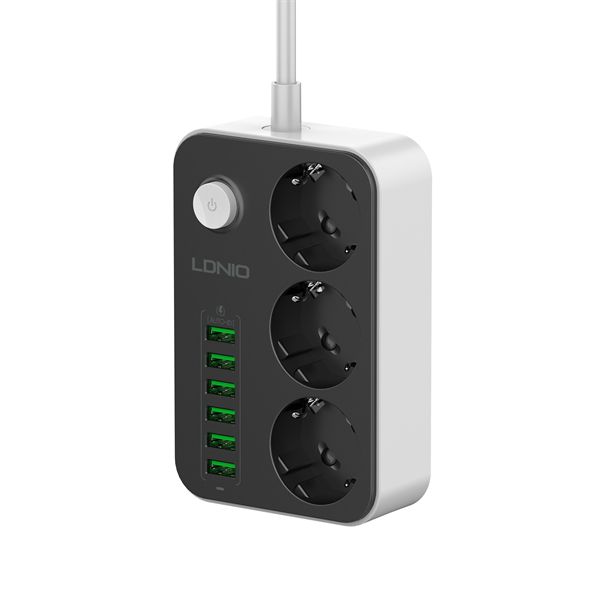 LDNIO SE3631 3 AC Outlets EU Power Strip