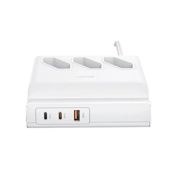 USAMS US-CC160 P1 65W Super Fast Charger & Power Socket
