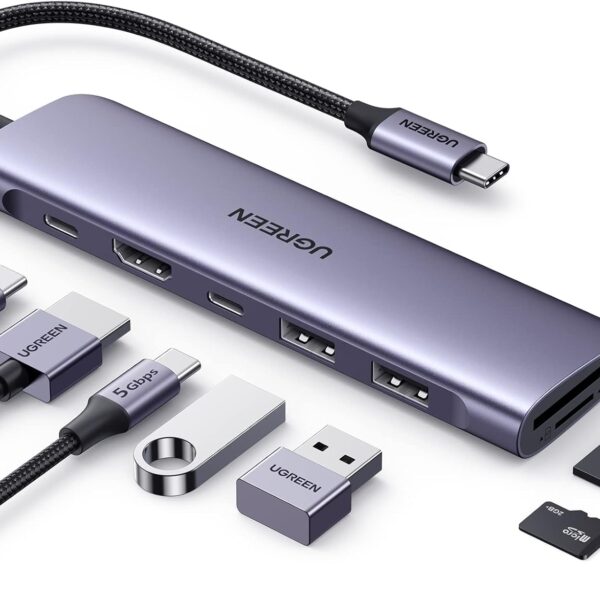 UGREEN 15214 Revodok 7-IN-1 USB-C Hub (100W PD, 4K@30Hz HDMI)