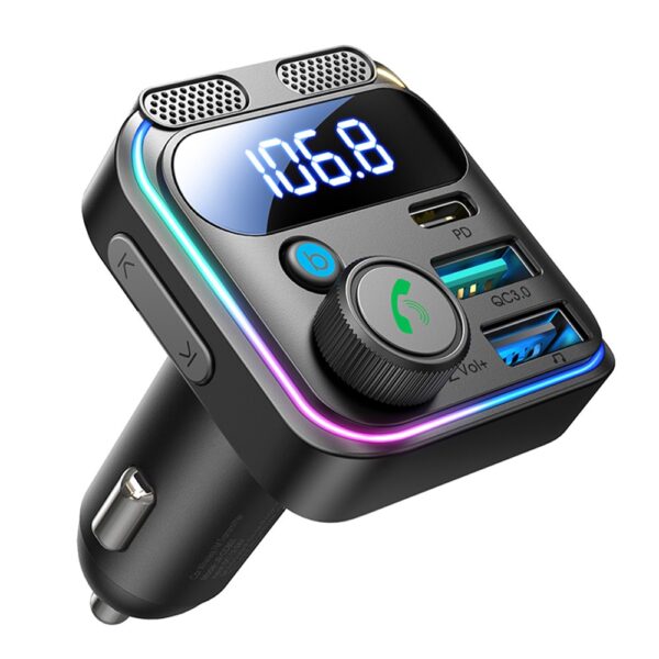 Joyroom JR-CCB01 48W Dual-Mic Car Wireless FM Transmitter