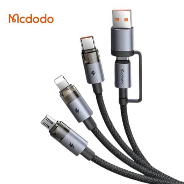 Mcdodo CA7260 6in1 100W Transparent Cable with Charging Light