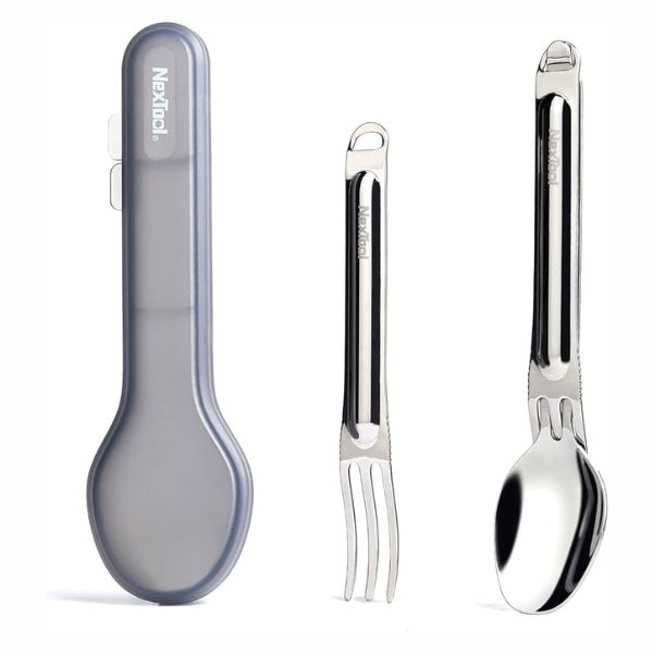 Pure Titanium Spork and Spoon Reusable