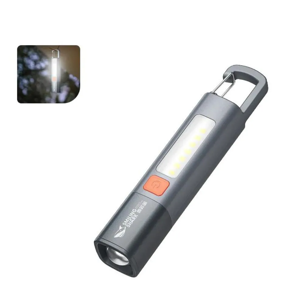 Smiling Shark SD1023 LED Torch Light Type-C Rechargeable with Hook Smiling Shark SD1023 LED Torch Light Type-C Rechargeable with Hook
