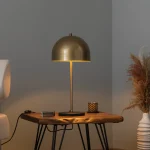 Can NT-134 table lamp gold semi-circular lampshade