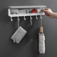 OUSUWO Wall-Mounted Storage Rack Shelf With Drawers Hooks