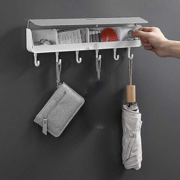 OUSUWO Wall-Mounted Storage Rack Shelf With Drawers Hooks