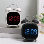 Vintage Digital Alarm Clock Twin Bells Loud Alarm Desk Clocks