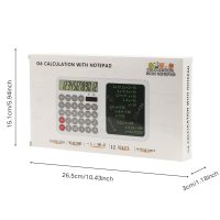 Dual Screen 12-Digit Desktop Calculator With Liquid Crystal Writing Tablet