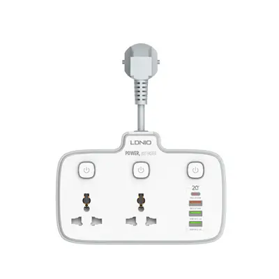 Ldnio SC2413 PD & QC3.0 2 Universal Outlets Power Socket