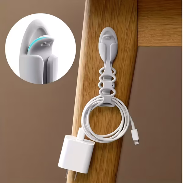 Plug Holder Kitchen Wire Storage Multifunctional Bundling Lanyard Data Cable