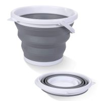 10L Multifunctional Folding Plastic Bucket For Outdoor Water Activities
