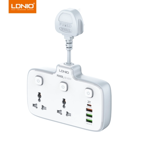 Ldnio SC2413 PD & QC3.0 2 Universal Outlets Power Socket Ldnio SC2413 PD & QC3.0 2 Universal Outlets Power Socket