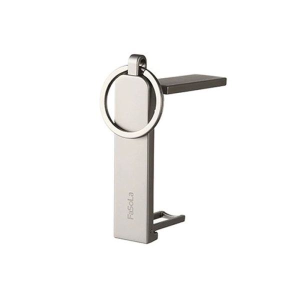 Multi-Functional Metal Keychain Foldable Portable Phone Holder and Desktop Hook