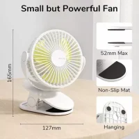 JISULIFE FA18S Portable Clip Fan USB Rechargeable