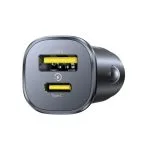 BASEUS 30W Car Charger GoTrip Series Dual Output 1xType-c PD 1x USB A(BS-c15c1)