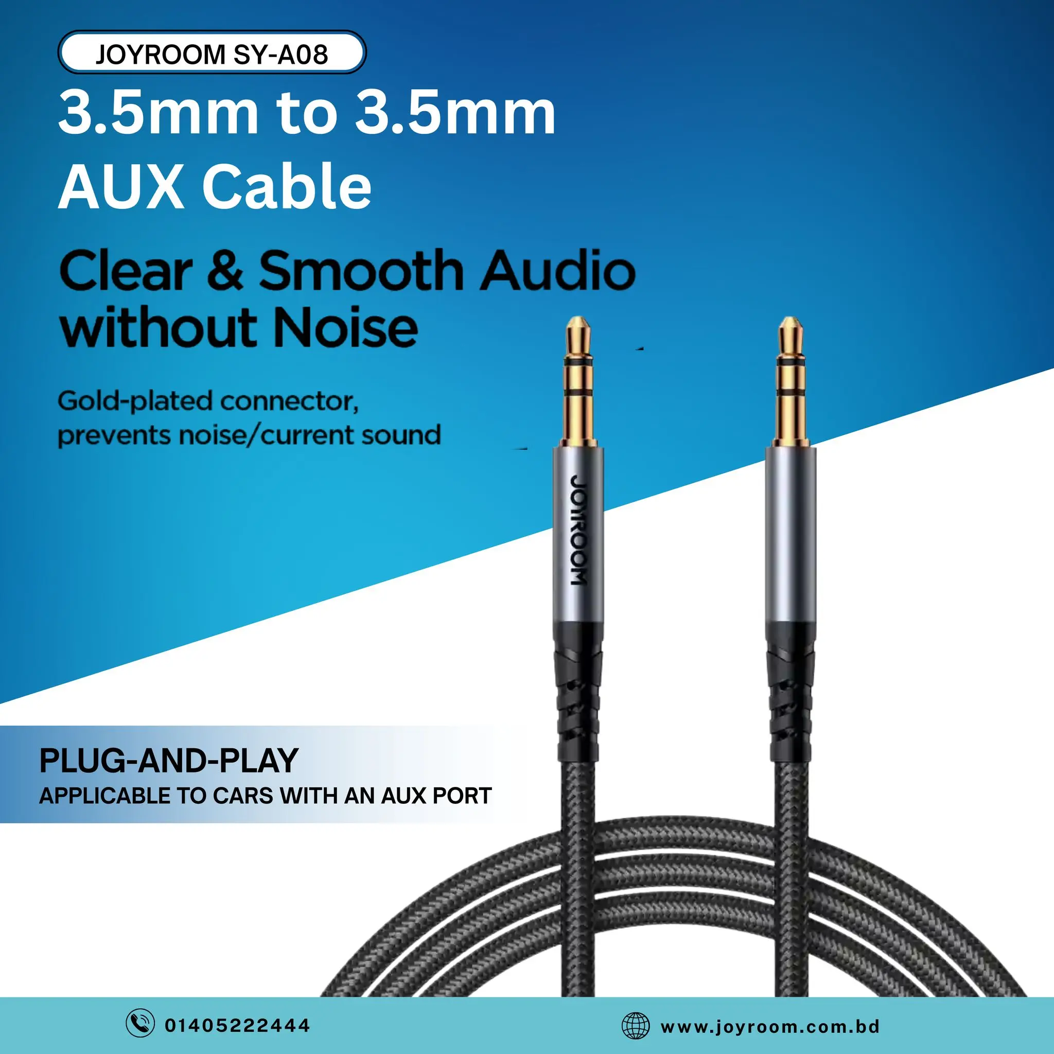 Joyroom SY A08 3.5mm Aux Cable