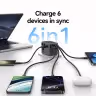 USAMS CC310 70W Three Type-C+Dual USB Universal Travel Charger