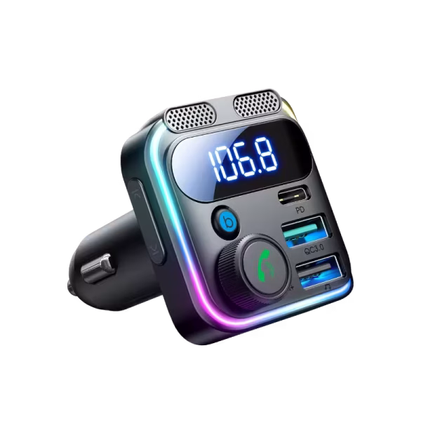 Joyroom JR CCB01 81W Dual-Mic Car Wireless FM Transmitter