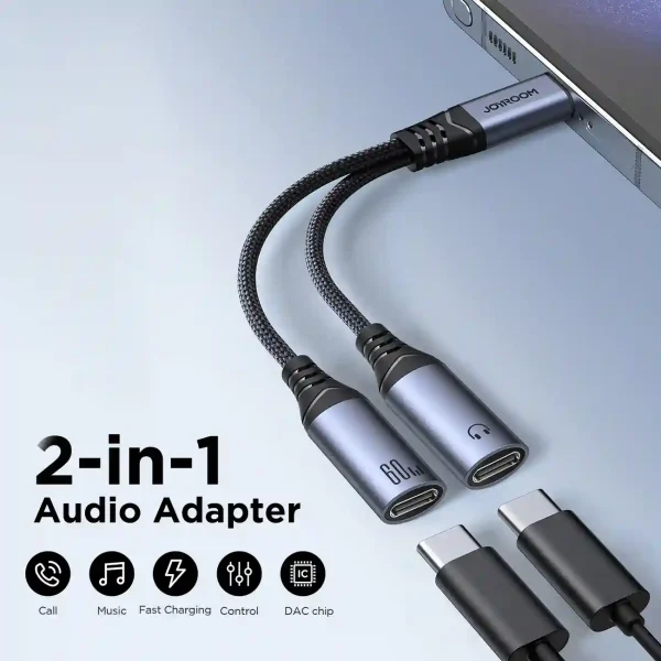 Joyroom SY C03 Audio Transfer Series 2in1 Audio Adapter