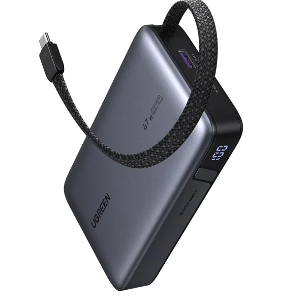 UGREEN 20000mAh 67W 1C1A Power Bank Cable 3C Version