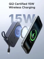 Ugreen 20k mah 30w Qi2 15w Magsafe Magnetic Built in Cable Version