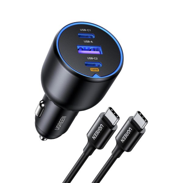 UGREEN 130W 3-Port Fast Car Charger